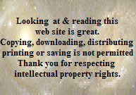 Looking  at & reading this
web site is great.
Copying, downloading, distributing 
printing or saving is not permitted
Thank you for respecting 
intellectual property rights.